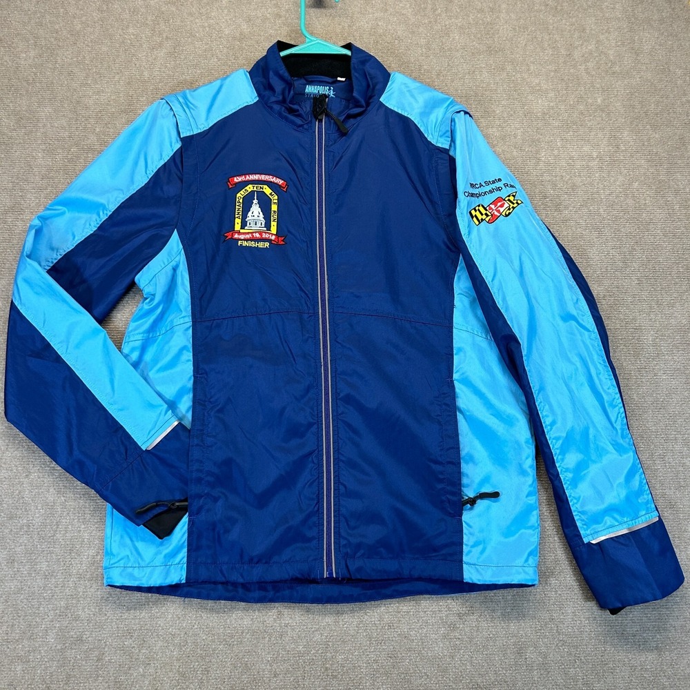 Annapolis Striders Running Club A-10 Microfiber Jacket Men Medium Blue 2018 Race